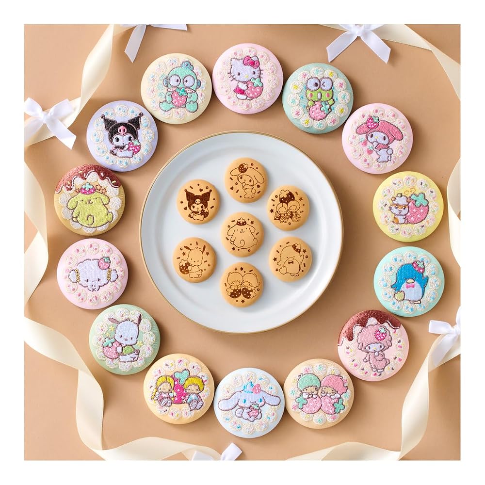 バンダイ(BANDAI) サンリオキャラクターズ 刺繍缶バッジビスケット4 ビスケット 食玩 【BOX販売/12個セット】
