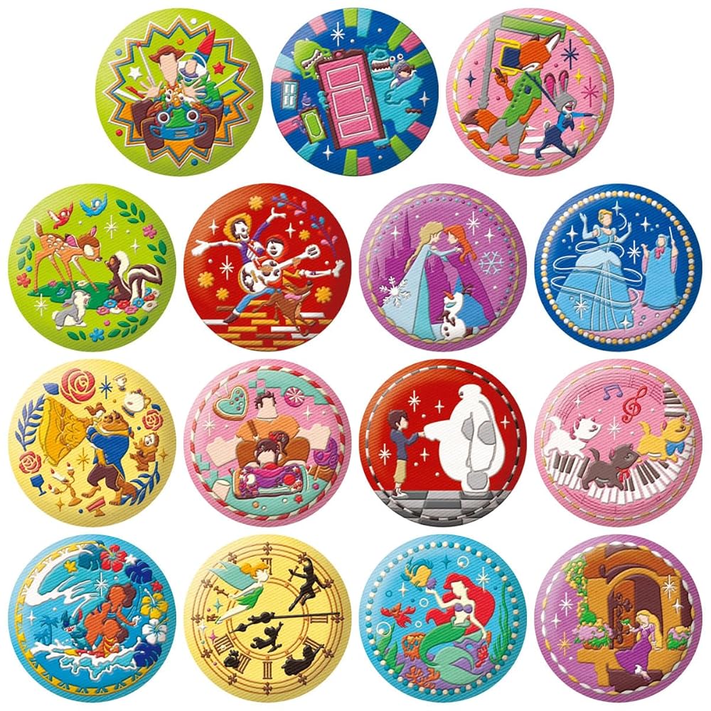 バンダイ(BANDAI) Disney Characters 刺繍缶バッジビスケット2 食玩 【BOX販売/12個セット】