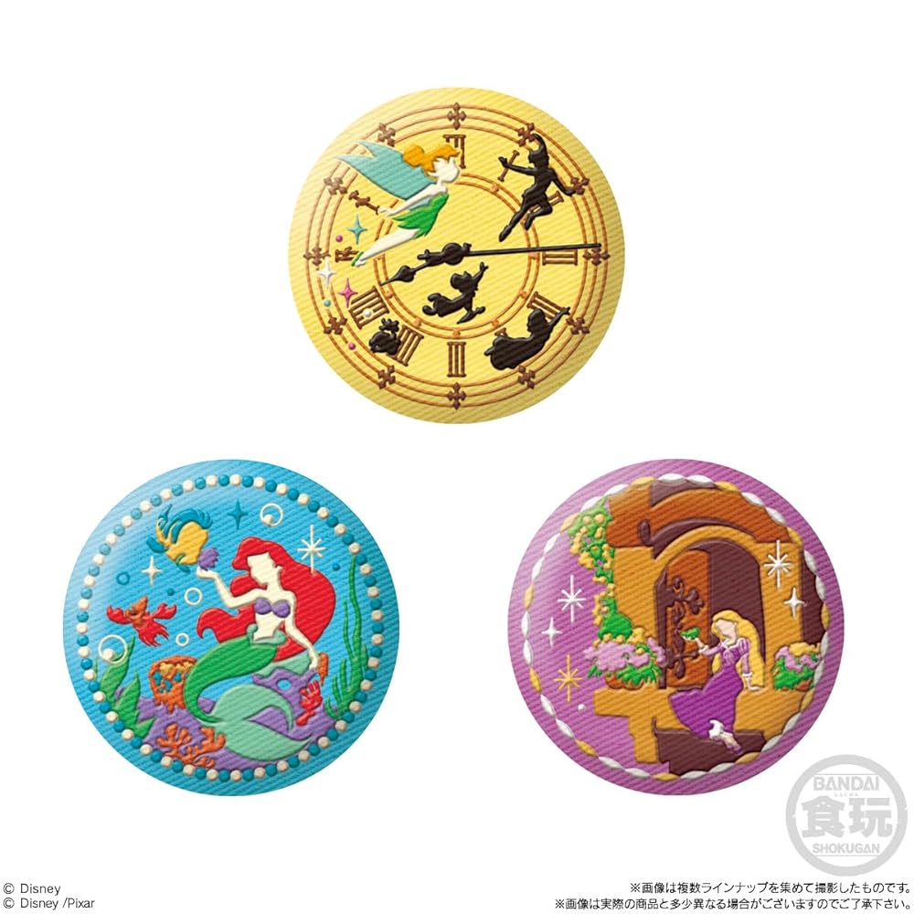 バンダイ(BANDAI) Disney Characters 刺繍缶バッジビスケット2 食玩 【BOX販売/12個セット】