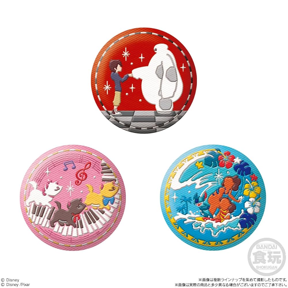 バンダイ(BANDAI) Disney Characters 刺繍缶バッジビスケット2 食玩 【BOX販売/12個セット】