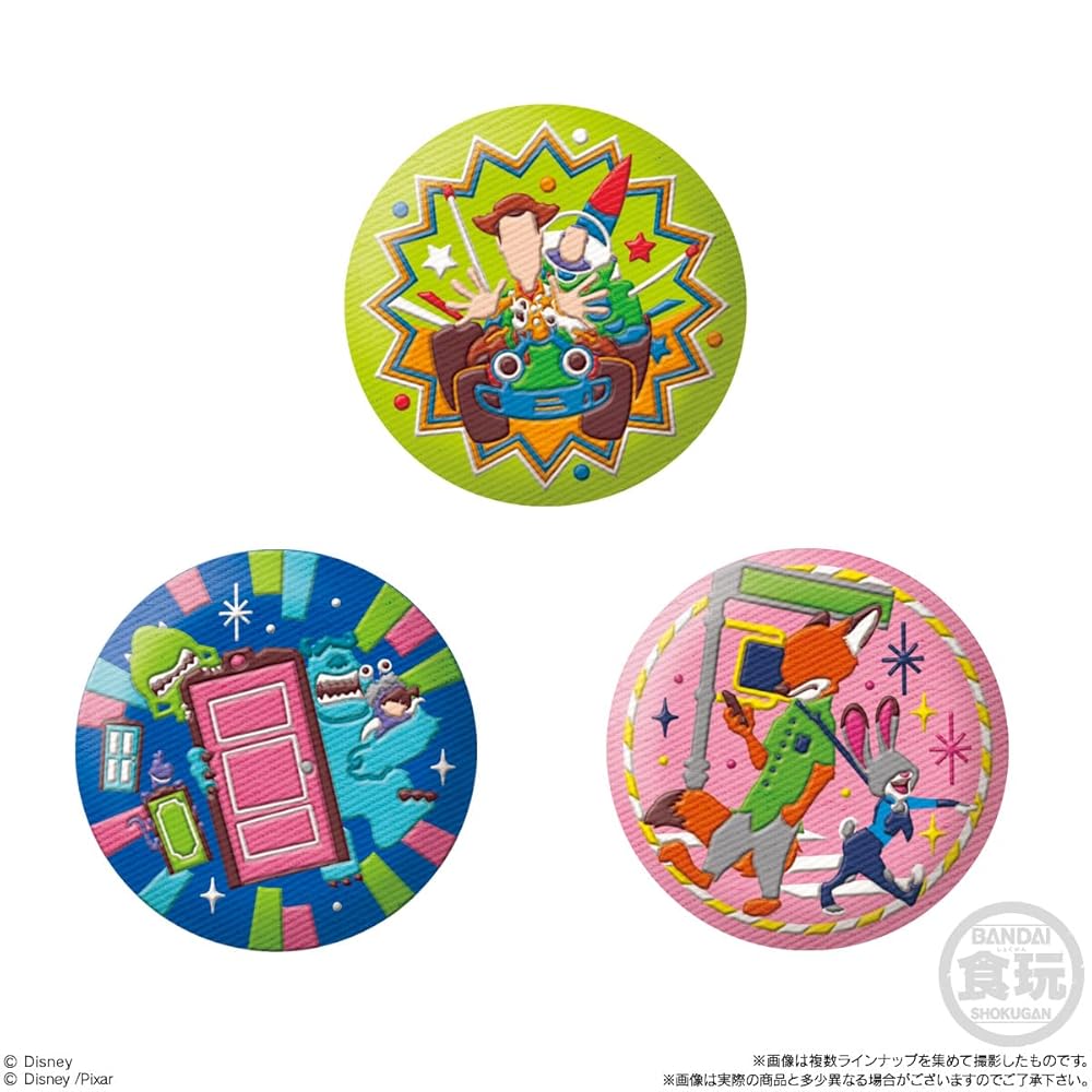 バンダイ(BANDAI) Disney Characters 刺繍缶バッジビスケット2 食玩 【BOX販売/12個セット】