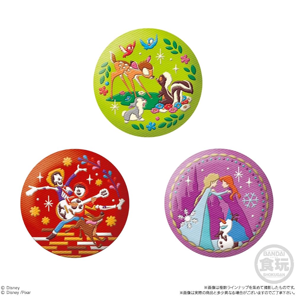 バンダイ(BANDAI) Disney Characters 刺繍缶バッジビスケット2 食玩 【BOX販売/12個セット】